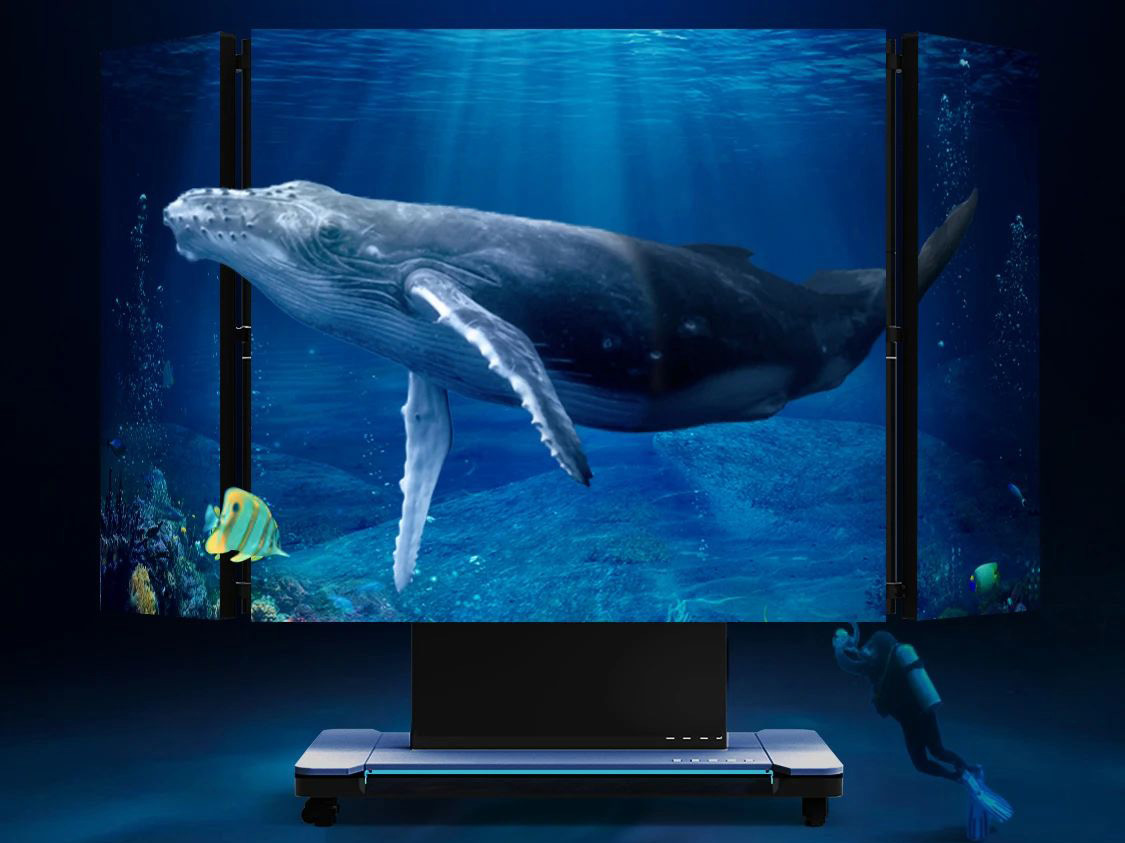 c7c7娱乐平台全新一代3D折叠屏首秀北京教育装备展，，，，开启智慧教育多维交互时代